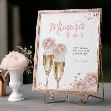 Blush Floral Mimosa Bar Vrijgezellenfeest Tafelbor