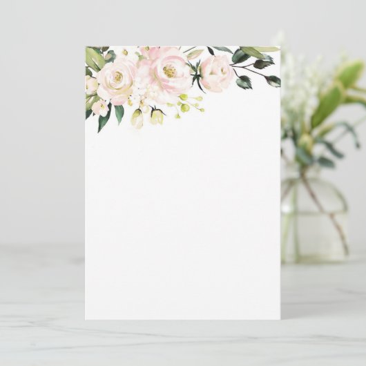 Blush Floral Mockup Kaart (Staand voorkant)