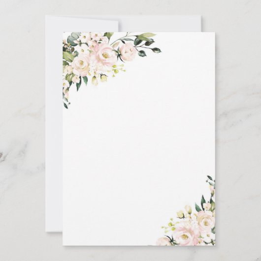 Blush Floral Mockup Kaart (Achterkant)
