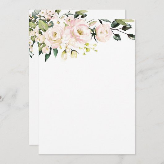Blush Floral Mockup Kaart (Voorkant / Achterkant)