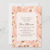Blush Floral Modern Romantic Bridal Shower Kaart (Voorkant)