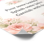 Blush Floral Mom-Osa Bar Baby Shower Sign Poster (Hoek)