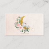 Blush Floral Moon Cute Elephant Books for Baby Informatiekaartje (Achterkant)