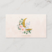 Blush Floral Moon Elephant Shower Books for Baby Informatiekaartje (Achterkant)