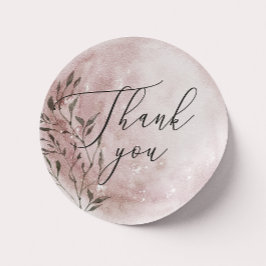 Blush Floral Moon | Script Dank je voor je huwelij Ronde Sticker