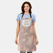 Blush Floral Nail Technician Business Schort (Gedragen)