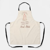 Blush Floral Nail Technician Business Schort (Voorkant)