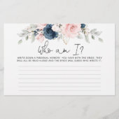 Blush floral navy die ik vrijgezellenfeest ben briefpapier (Voorkant)
