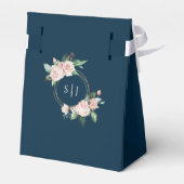 Blush Floral Navy Weddenschap Dank je wel voor de Bedankdoosjes (Achterkant)