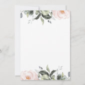 Blush Floral Oh Baby shower Uitnodiging (Achterkant)
