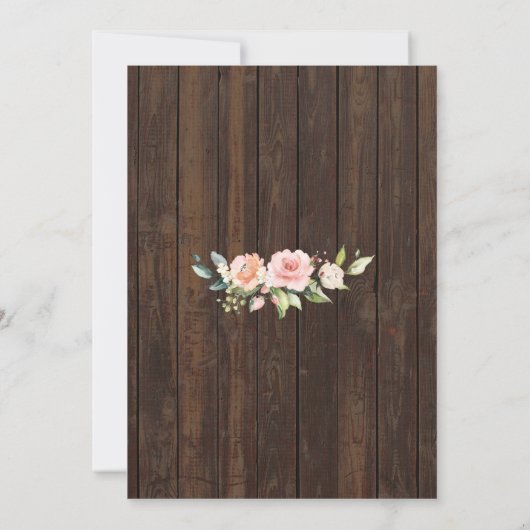 Blush Floral Old Barn String Lights na I DO BBQ Kaart (Achterkant)