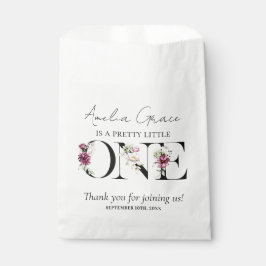 Blush Floral ONE Baby Girl's First Birthday Bedankzakje