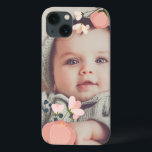 Blush Floral Overlay Foto iPhone 13 Hoesje<br><div class="desc">Voeg een favoriete foto toe aan deze chic en een simpele telefoonbehuizing die voorzien is van verende bloemen in de goot.</div>
