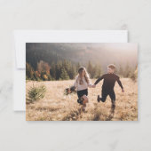 Blush Floral Palm Boho Wedding Save the Date Card Kaart (Achterkant)