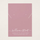 Blush Floral Pattern Ketting Display Kaart (Voorkant)