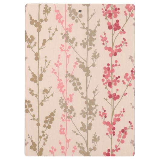 Blush Floral Pattern Klembord (Achterkant)