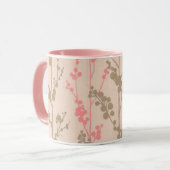 Blush Floral Pattern Mok (Voorkant links)