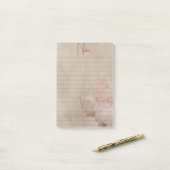  Blush Floral Peony Post-it® Notes (Op bureau)