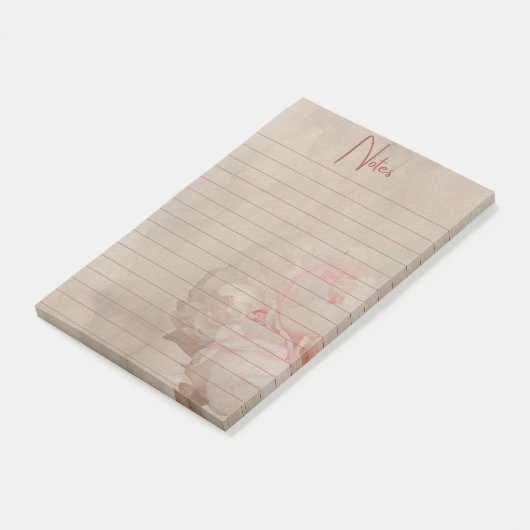  Blush Floral Peony Post-it® Notes (Schuin)