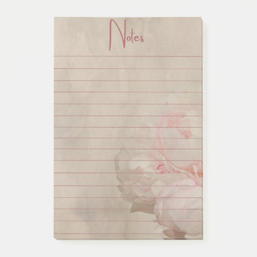  Blush Floral Peony Post-it® Notes (Voorkant)