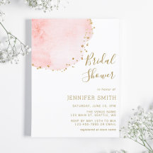 Blush Floral Petal Gold Glitter Stippen Vrijgezell