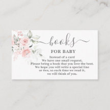 Blush Floral Pink Books for Baby Girl Kaart