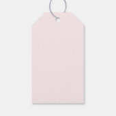 Blush Floral Pink Destination Weddenschap Welkom Cadeaulabel (Achterkant)