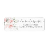 Blush Floral Pink Etiket (Voorkant)