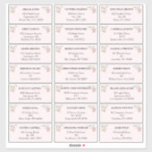 Blush Floral Pink Weddenschap adresetiketten Sticker (Vel)