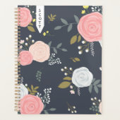 Blush Floral planner with personalized name (Voorkant)