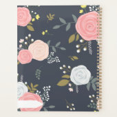 Blush Floral planner with personalized name (Achterkant)