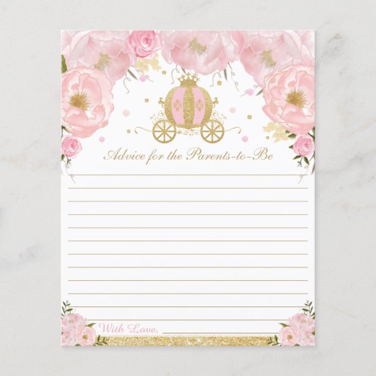 Blush Floral Princess Baby Advice voor ouders (Voorkant)