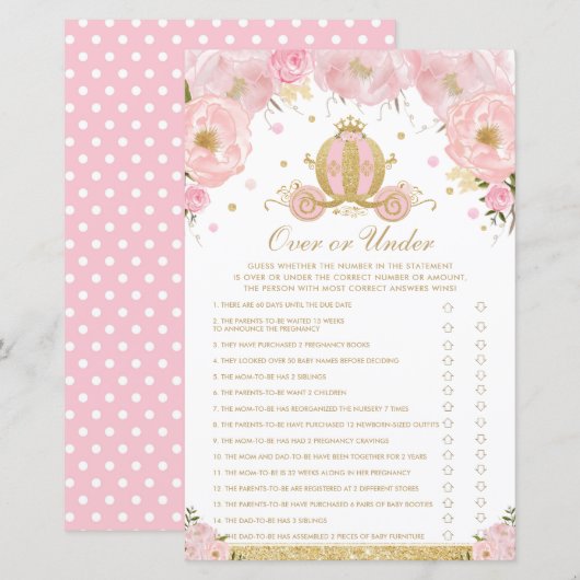 Blush Floral Princess Baby over of onder game (Voorkant / Achterkant)