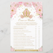 Blush Floral Princess Baby over of onder game (Voorkant)