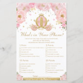 Blush Floral Princess Wat zit er in je telefoonspe (Voorkant)