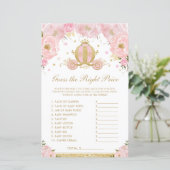 Blush Floral Prinses raden het juiste prijsspel (Staand voorkant)