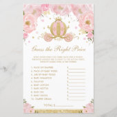 Blush Floral Prinses raden het juiste prijsspel (Voorkant)