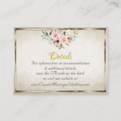 Blush Floral, QR Code - Cream Informatiekaartje (Voorkant)