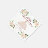 Blush Floral Quinceanera Servet (Hoek)