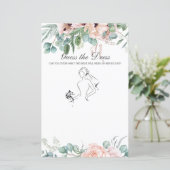 Blush Floral raad het dress Vrijgezellenfeest game (Staand voorkant)