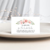 Blush floral Recipe voor de bruid Informatiekaartje