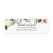 Blush Floral retour adres label (Voorkant)