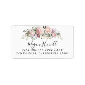 Blush Floral retour adreslabel Etiket (Voorkant)