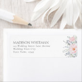 Blush Floral Return-adres Etiket (Insitu)