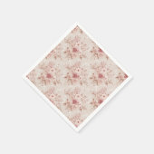 Blush Floral Romantic Lace-Inspired Paper Napkin Servet (Hoek)