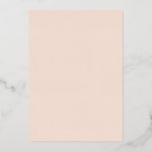 Blush Floral Roos Gold Foil Vrijgezellenfeest Folie Uitnodiging (Achterkant)