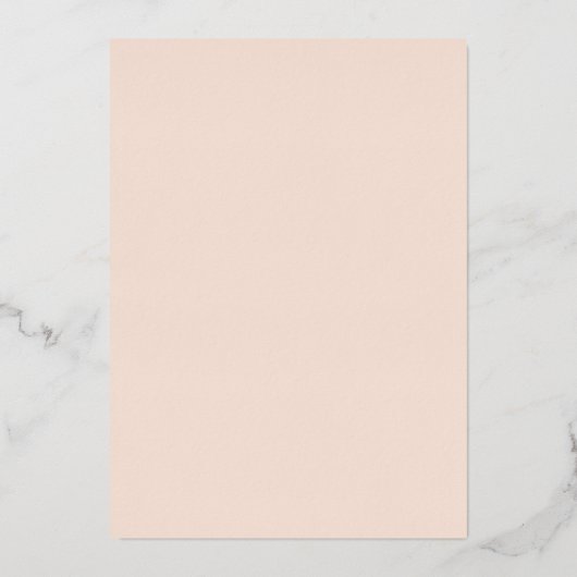 Blush Floral Roos Gold Foil Vrijgezellenfeest Folie Uitnodiging (Achterkant)