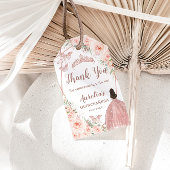 Blush Floral Roos Gold Quinceanera Dank u Cadeaulabel