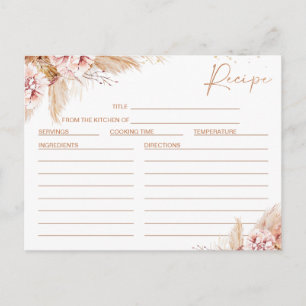 Blush Floral Roos Gold Vrijgezellenfeest Recipe Ka Briefkaart