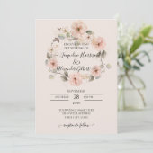 Blush Floral Roos Gold Waterverf Greenery Rustic (Staand voorkant)